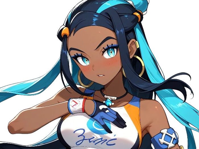 donna nessa pokemon pkm 8g championne dresseuse arene skifford galar eau waifu femme anime jeu