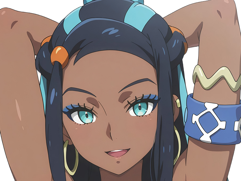 donna nessa pokemon pkm 8g championne dresseuse arene skifford galar eau waifu femme anime jeu