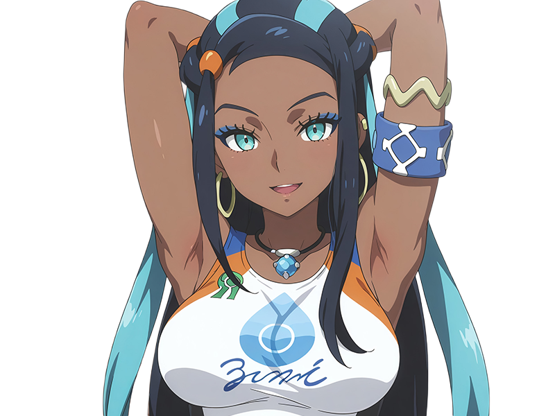 donna nessa pokemon pkm 8g championne dresseuse arene skifford galar eau waifu femme anime jeu