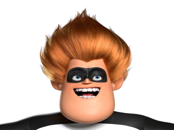 syndrome vilain roux machiavelique super hero mechant surpris sourire content