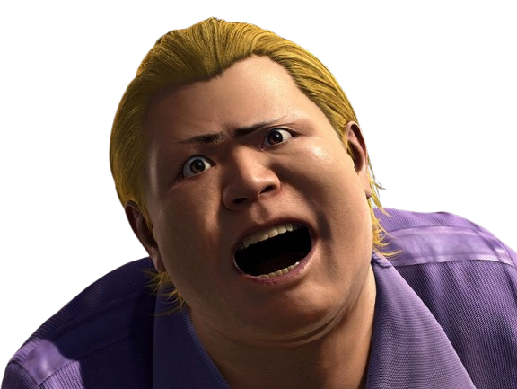 yakuza like dragon rggs aragaki mikio ryudo racaille loubard bouche ouverte