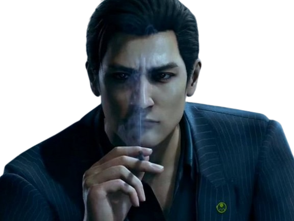 yakuza like dragon rggs yoshitaka mine cigarette fumee