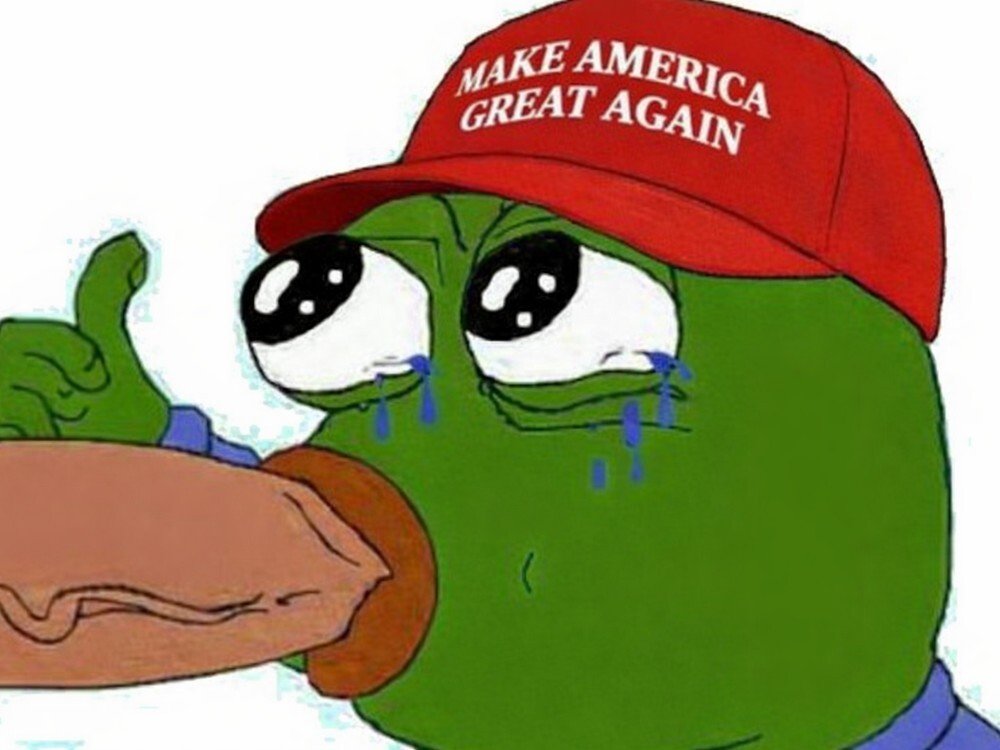 pepe frog grenouille suce trump maga