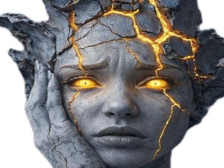 immortel statue gris or mystere fissure jaune