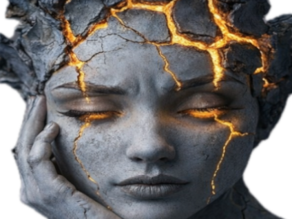 immortel statue gris or mystere fissure jaune