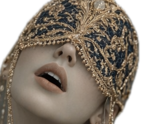 or mystere jaune masque homme femme waifu bleu aveugle