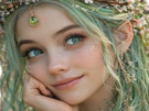 mystere-femme-waifu-nature-foret-vert-fleurs