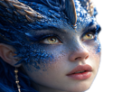 mystere-femme-waifu-dragon-bleu-eau-cornes