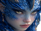 mystere-femme-waifu-dragon-bleu-eau-cornes