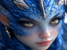 mystere-femme-waifu-dragon-bleu-eau-cornes