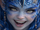 mystere-femme-waifu-dragon-bleu-eau-cornes