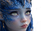 mystere-femme-waifu-dragon-bleu-eau-cornes