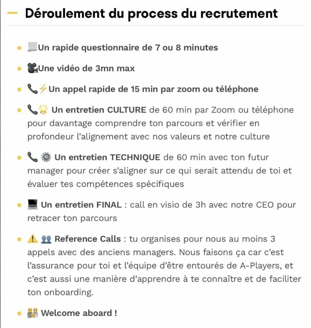 marche recrutement process emploi travail esclave entretien anglicisme rh offre patron