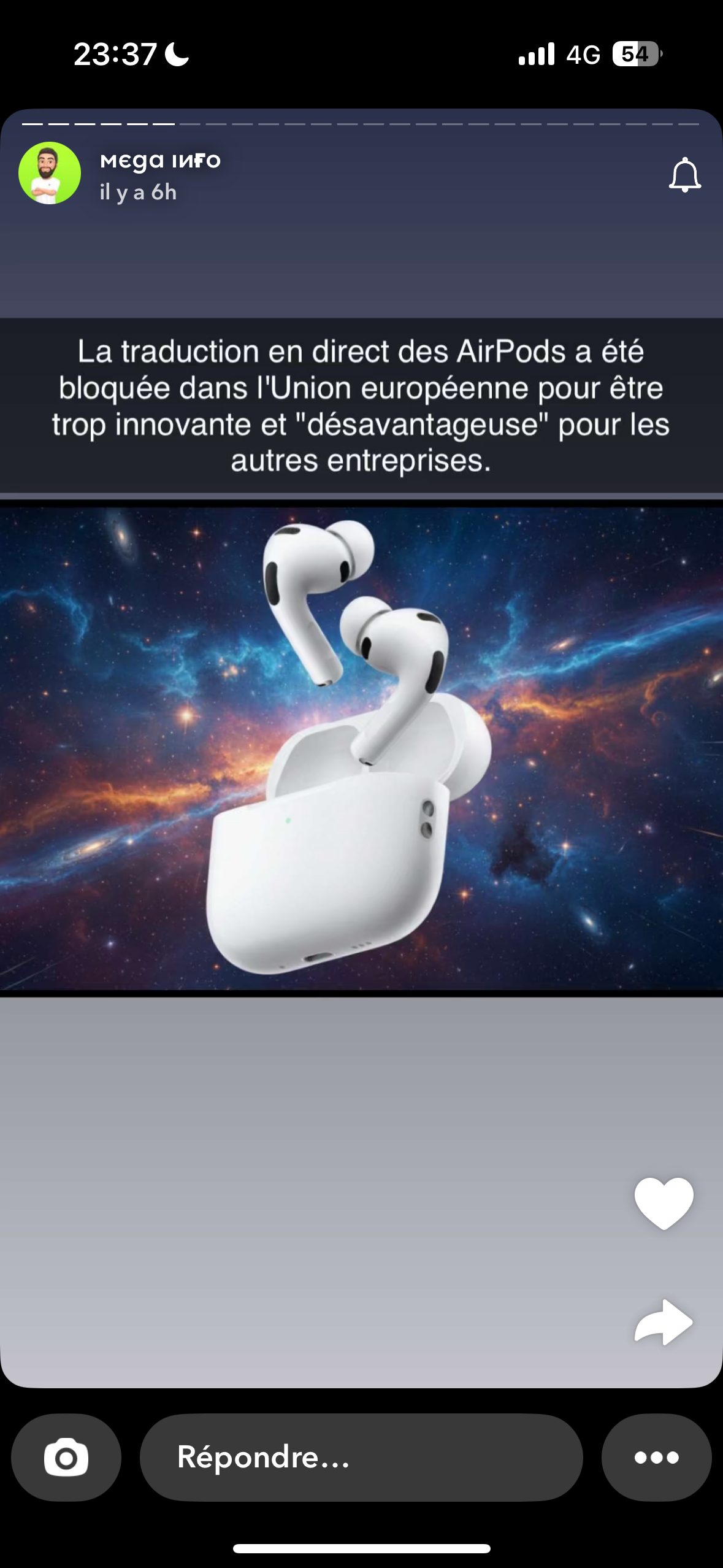apple airpods traduction maj mise a jour