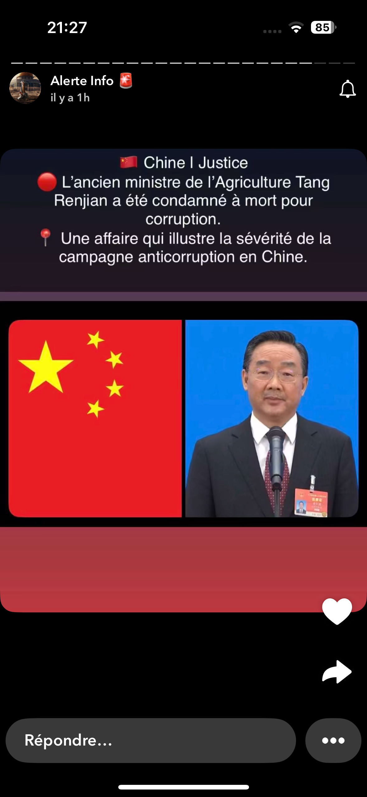 chine condamne a mort ministre agriculture