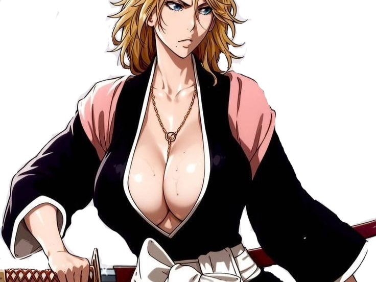 rangiku matsumoto bleach rachel de broglie cheveux blond venitien yeux bleu bloop epee katana