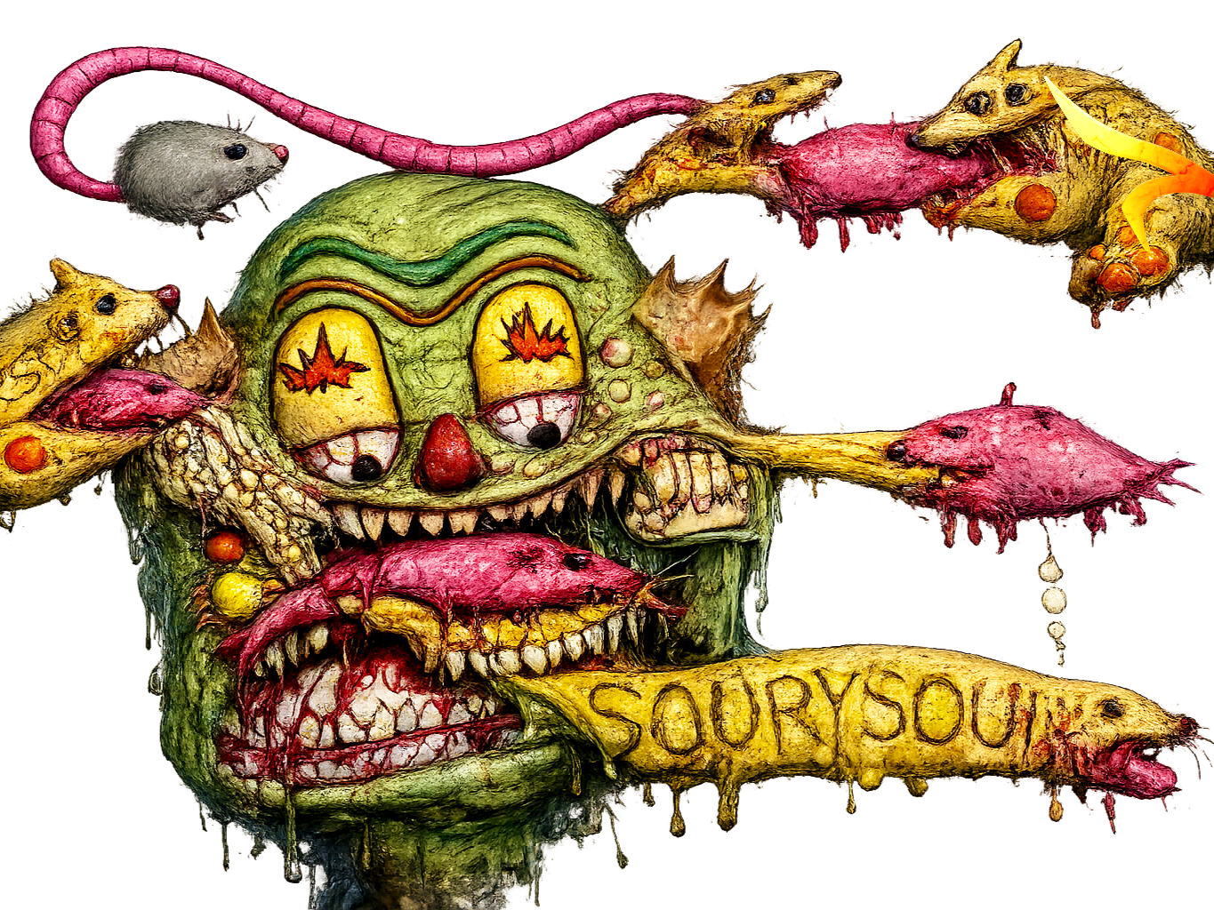 monstre degeu gore tison horreur creature bete vomi caca immonde degueulasse adieux mort zombi viol