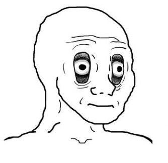 wojak peur stress stresse gros yeux post traumatique trauma traumatise traumatisee insomnie terrifie terrifier terrifiant