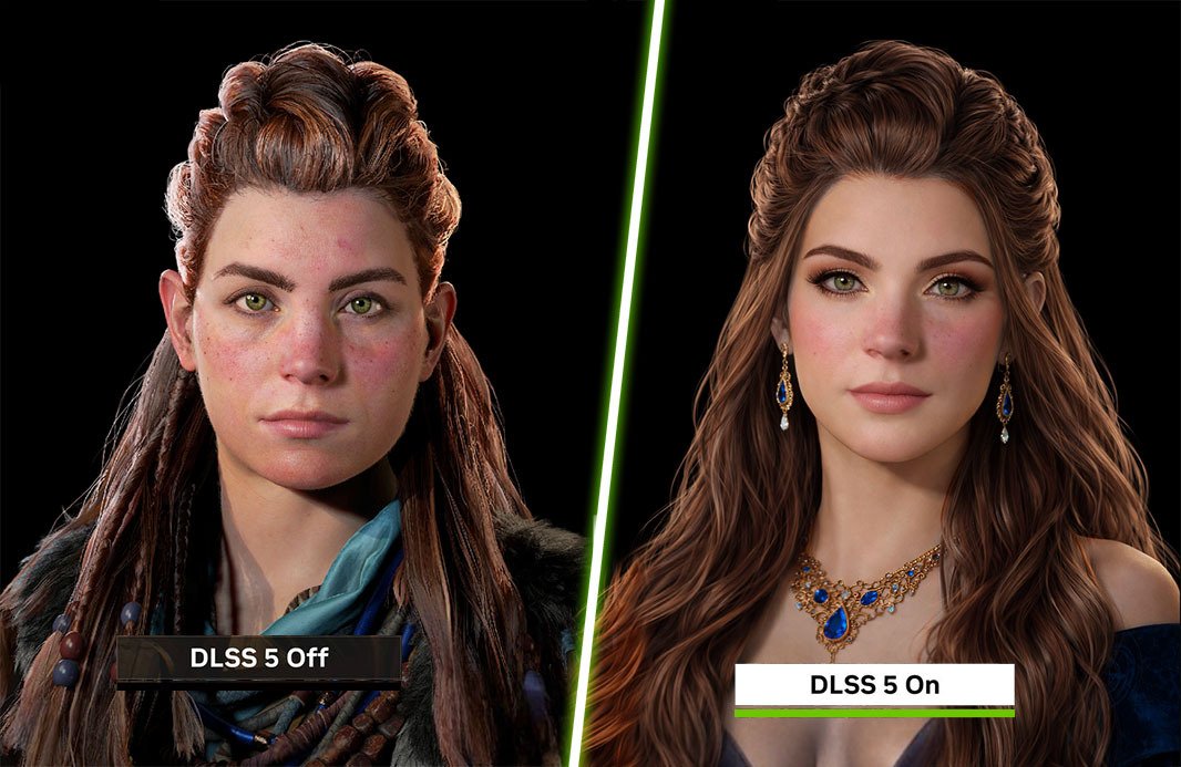 offcial leak gdc pc horizon aloy nvidia dlss 5 dlss5 enhanced by llm generative pervers