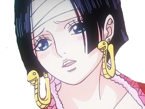 boa hancock one piece cheveux noir boucle oreille serpent bloop