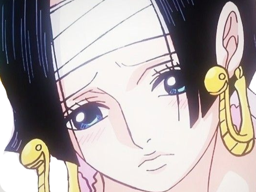 boa hancock one piece cheveux noir boucle oreille serpent bloop