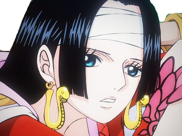 boa hancock one piece cheveux noir boucle oreille serpent bloop