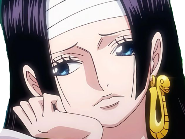 boa hancock one piece cheveux noir boucle oreille serpent bloop