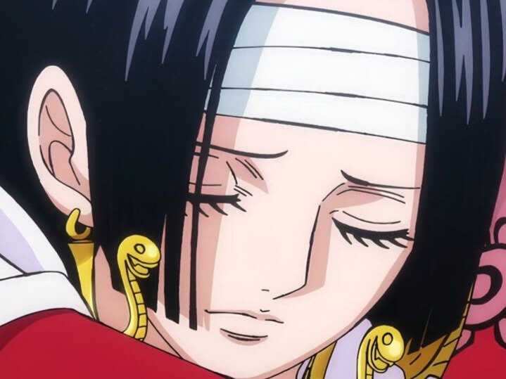 boa hancock one piece cheveux noir boucle oreille serpent bloop