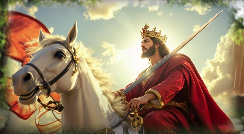 cheval blanc roi christ trone apocalypse retour epee
