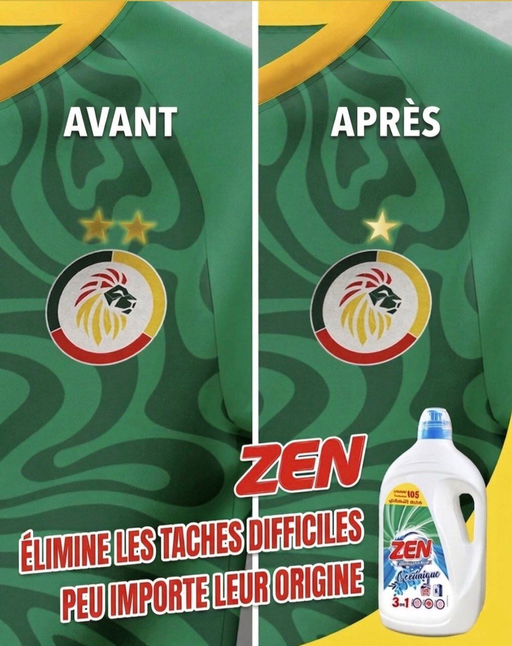 can 2025 senegal maroc finale lessive marque pub publicite troll perdue corruption zen tache lavage