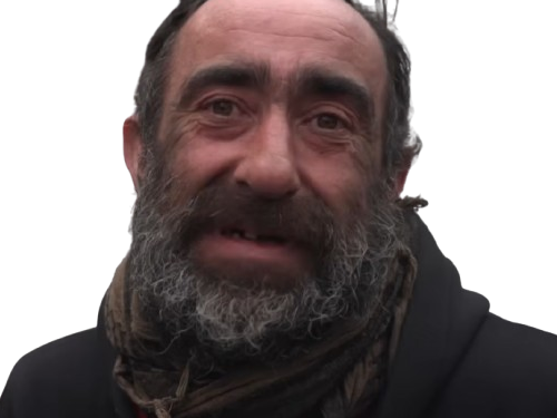 sdf clochard clodo alcool alcolique dechet barbe calvitie
