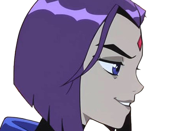 raven teen titans violet pourpre dc comics demi demone trichoporphyree indigo