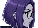 raven-teen-titans-violet-pourpre-dc-comics-demi-demone-trichoporphyree-indigo-lunettes