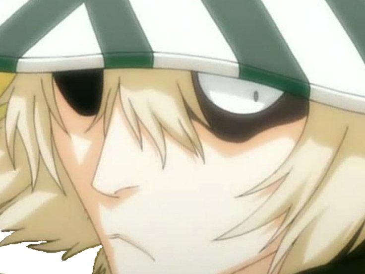 kisuke urahara bleach chapeau vert oeil opimissime bloop