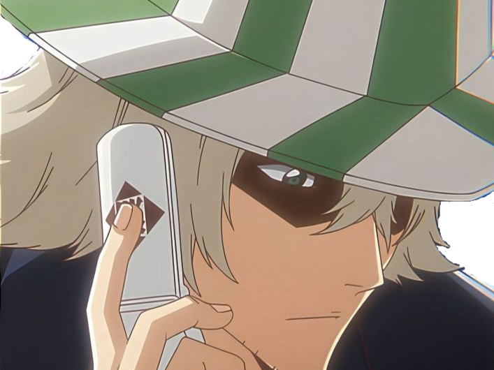 kisuke urahara bleach chapeau vert oeil opimissime bloop telephone signal gouv