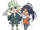 kisuke-urahara-bleach-chapeau-vert-oeil-opimissime-bloop-yoruichi-shihouin-probleme-de-couple