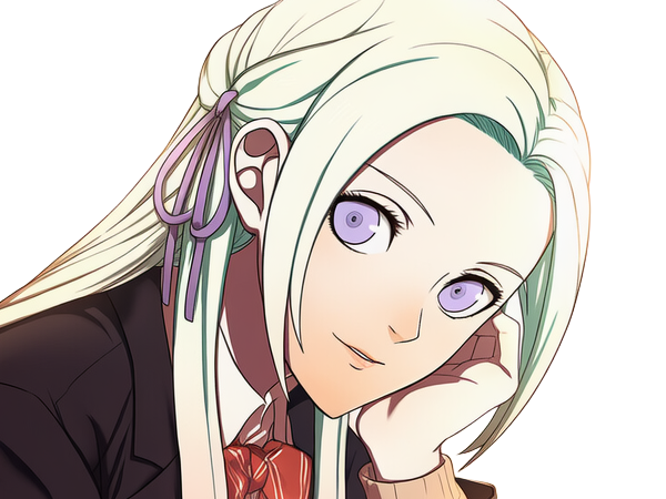 edelgard von-hresvelg edel fire-emblem three-houses fe3h aigles-de-jais imperatrice noble moupe pre-ellipse regard-attentif souriante detendue main