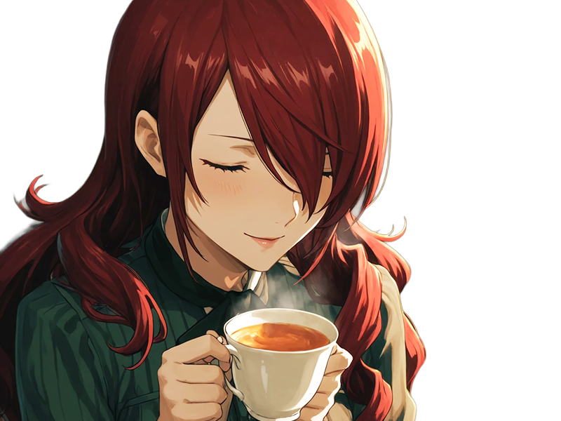 Sticker mitsuru kirijo sees persona 3 reload anime manga jeu rousse femme waifu eleve presidente bde par Dark-63