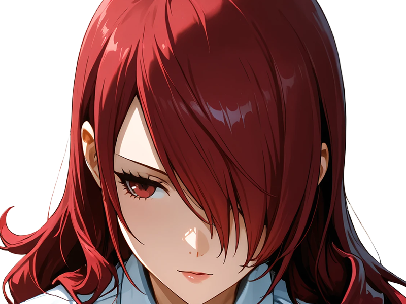 Sticker mitsuru kirijo sees persona 3 reload anime manga jeu rousse femme waifu eleve presidente bde par Dark-63