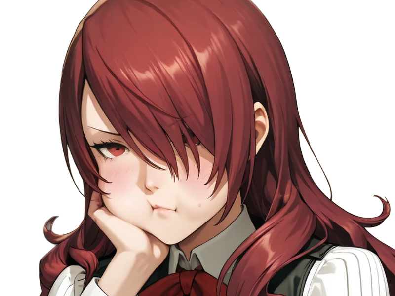 Sticker mitsuru kirijo sees persona 3 reload anime manga jeu rousse femme waifu eleve presidente bde par Dark-63
