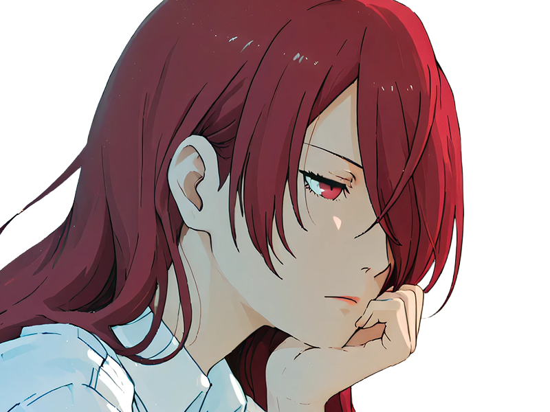 Sticker mitsuru kirijo sees persona 3 reload anime manga jeu rousse femme waifu eleve presidente bde par Dark-63
