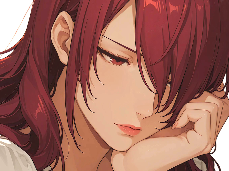 Sticker mitsuru kirijo sees persona 3 reload anime manga jeu rousse femme waifu eleve presidente bde par Dark-63
