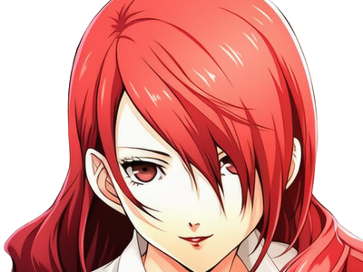Sticker mitsuru kirijo sees persona 3 reload anime manga jeu rousse femme waifu eleve presidente bde par Dark-63