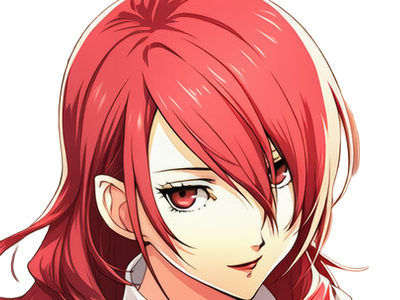 Sticker mitsuru kirijo sees persona 3 reload anime manga jeu rousse femme waifu eleve presidente bde par Dark-63