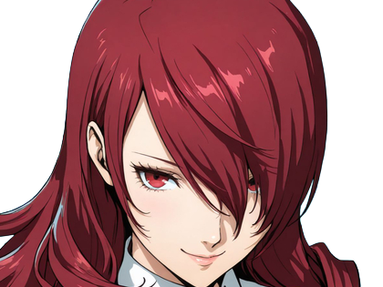 Sticker mitsuru kirijo sees persona 3 reload anime manga jeu rousse femme waifu eleve presidente bde par Dark-63