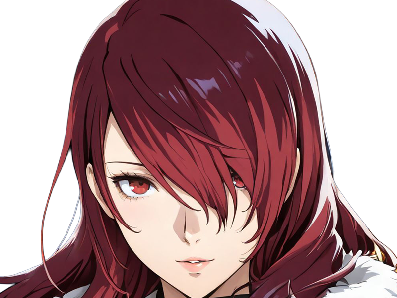 Sticker mitsuru kirijo sees persona 3 reload anime manga jeu rousse femme waifu eleve presidente bde par Dark-63
