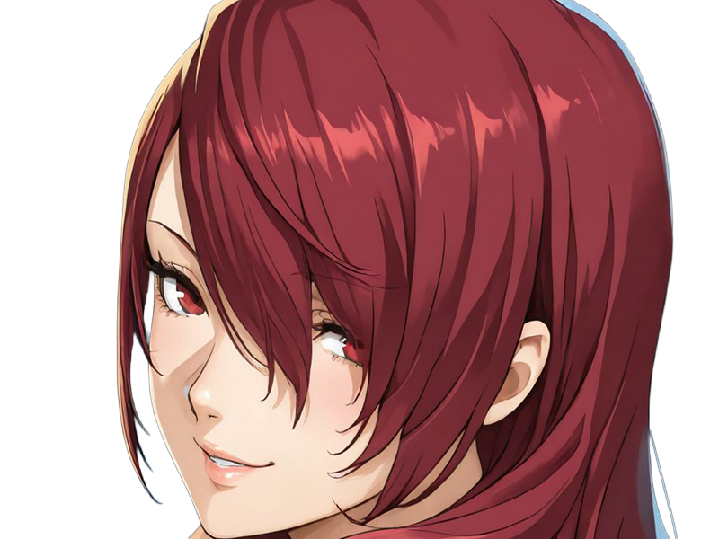 Sticker mitsuru kirijo sees persona 3 reload anime manga jeu rousse femme waifu eleve presidente bde par Dark-63