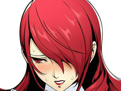 Sticker mitsuru kirijo sees persona 3 reload anime manga jeu rousse femme waifu eleve presidente bde par Dark-63