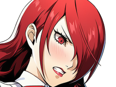 Sticker mitsuru kirijo sees persona 3 reload anime manga jeu rousse femme waifu eleve presidente bde par Dark-63