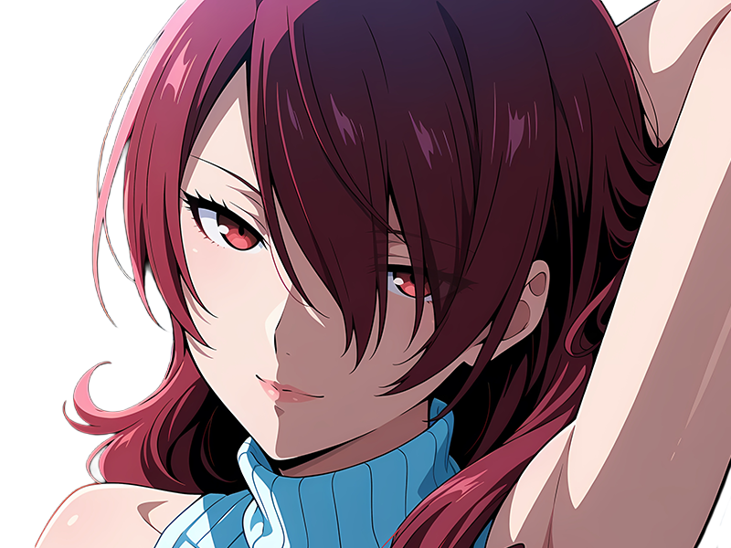 Sticker mitsuru kirijo sees persona 3 reload anime manga jeu rousse femme waifu eleve presidente bde par Dark-63